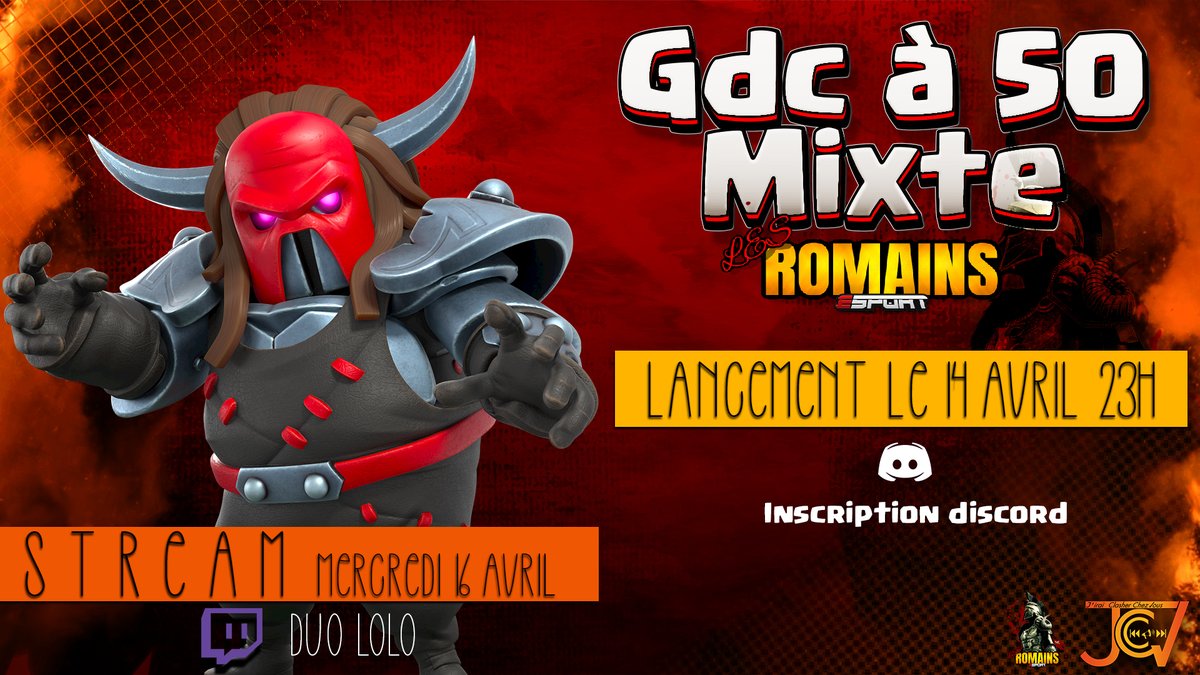 Katia / J'irai clasher chez vous (@katiajccv) on Twitter photo Oyé Oyé ce soir a partir de 20 h 30 vous ne rêvez pas je serais en live avec <a href="/EsRomains/">les romains es</a> pour une gdc a 50
twitch.tv/jiraiclasherch… Oyé Oyé ce soir a partir de 20 h 30 vous ne rêvez pas je serais en live avec <a href="/EsRomains/">les romains es</a> pour une gdc a 50
twitch.tv/jiraiclasherch…