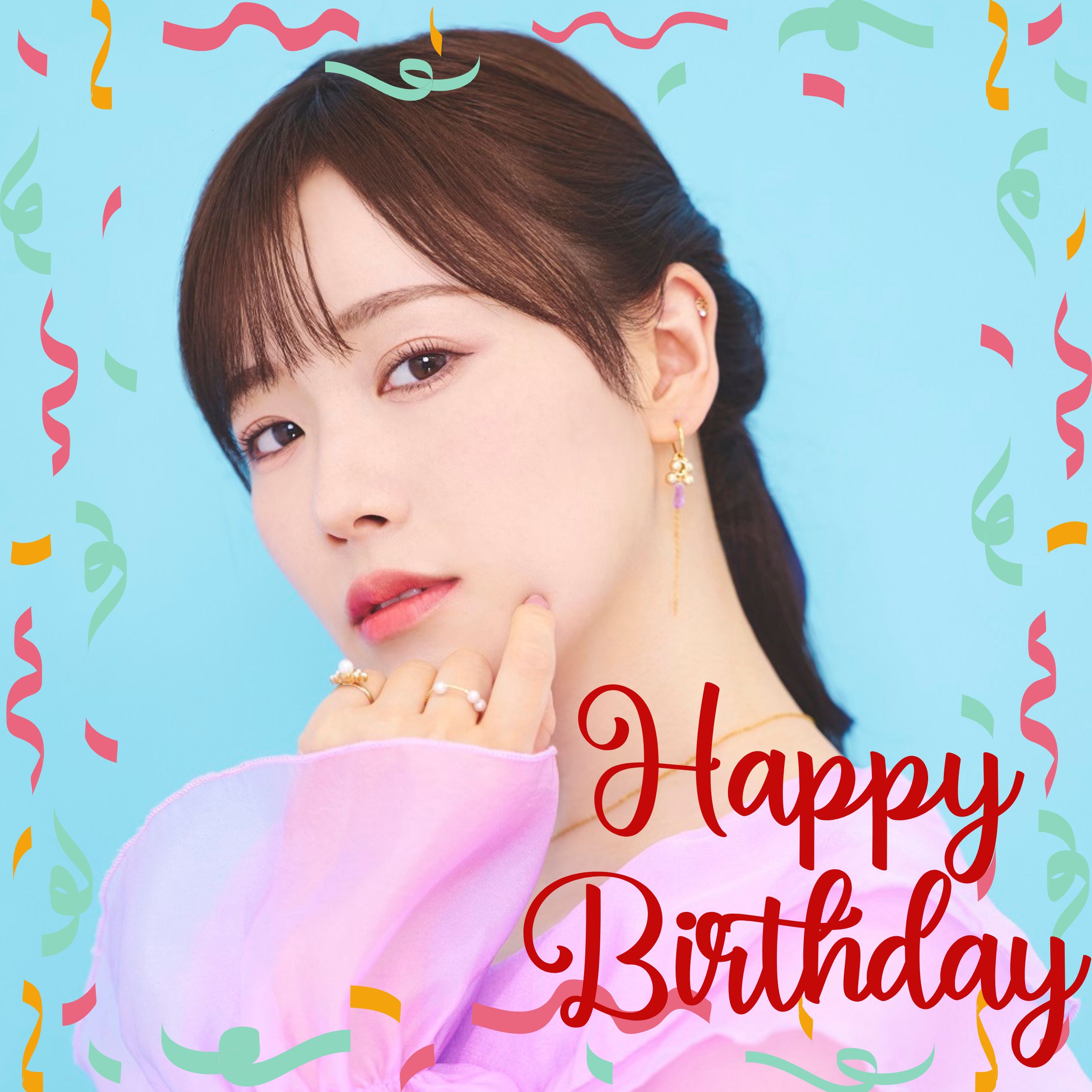 直田姫奈 直筆サイン入り色紙 直筆色紙 女性声優