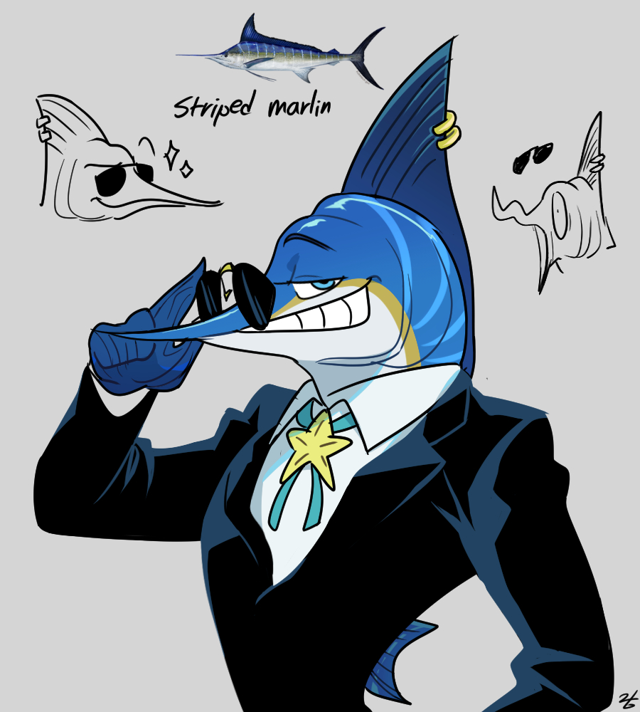 zesik2626's tweet photo. Marlin, Shark and Stingray #fishfurry #furry https://t.co/D1N6QpRC83