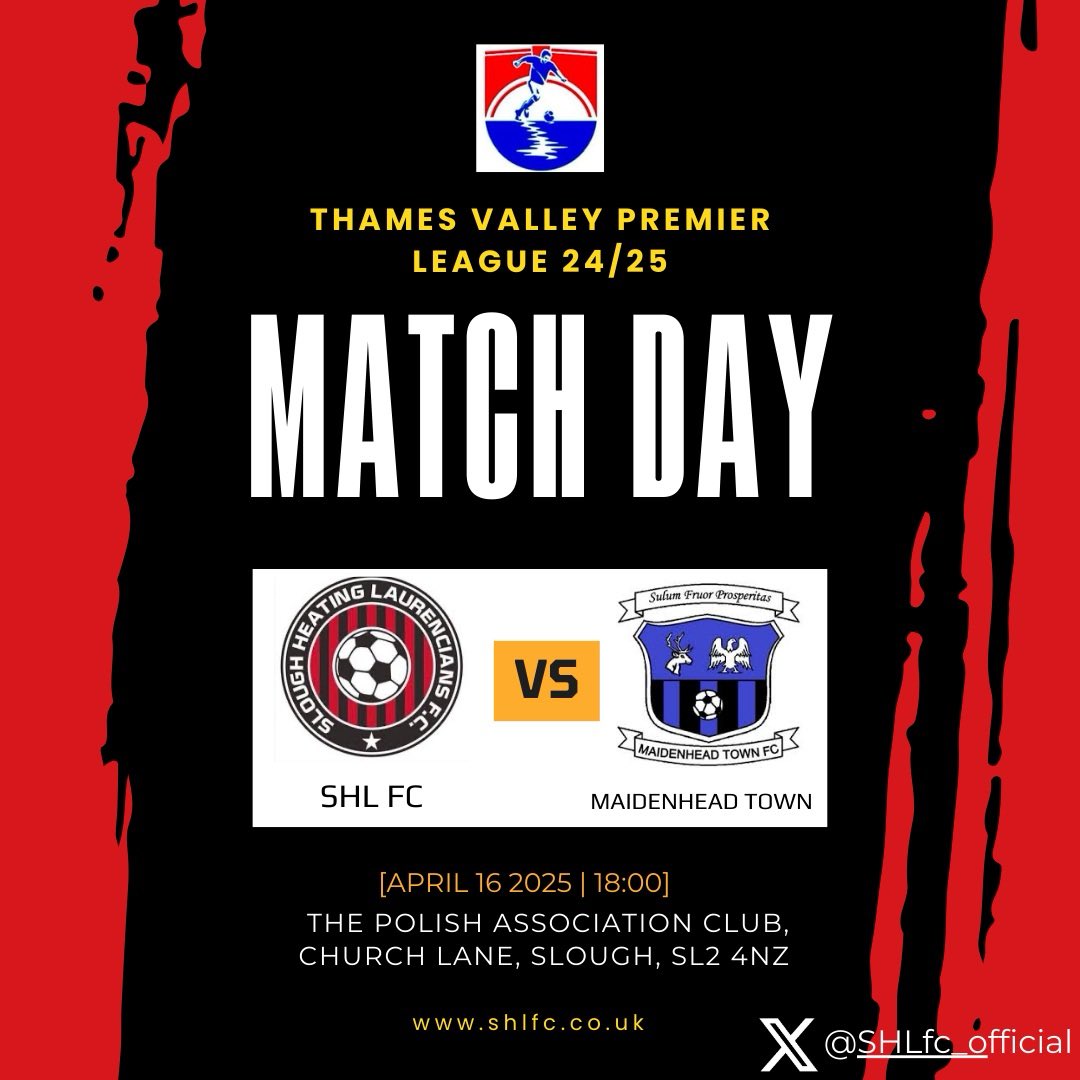 It’s midweek league action this evening 🤩⚽️

🆚<a href="/Maidenhead_Town/">Maidenhead Town FC</a> 
🕕18:00pm
🏆TVP
🏟️The Polish Association Club
📍SL2 4NZ 

Come and get your local football fix, the bar will be open! 🍻🍔
#midweek #fixture #TVP #football #uptheHeating ♨️
<a href="/DonnyNo6/">Mark Donovan</a> <a href="/KEMPYBOY10/">Thomas Kemp</a> <a href="/fiberkshire/">Football in Berkshire</a>