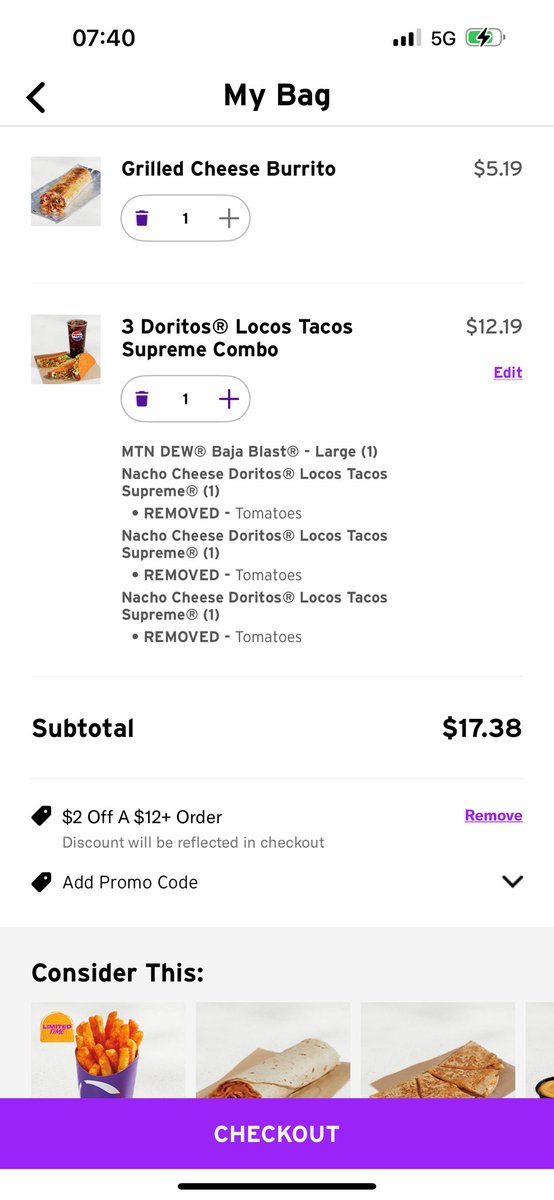 BoofAssociate's tweet photo. Bet you guys didn’t know my Taco Bell order comes out to 1738 #Expand #ImLikeHeyWhatsUpHello https://t.co/vxW8jcVbRx