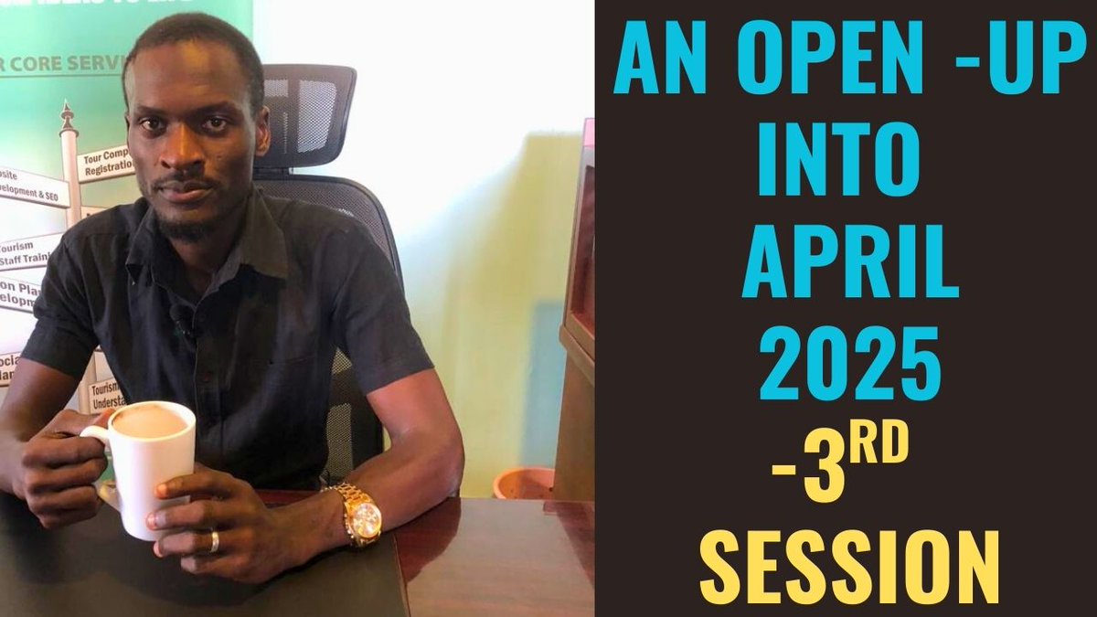 UgandaTourismC1's tweet photo. BEAMING THROUGH APRIL. THE 3RD OPEN-UP SESSION.
In this video, we're torching APRIL, which impacts our tourism businesses negatively or positively.
#takein #takeout #getinspired
https://t.co/YkreeRy8LU https://t.co/vrwsZeqBJX