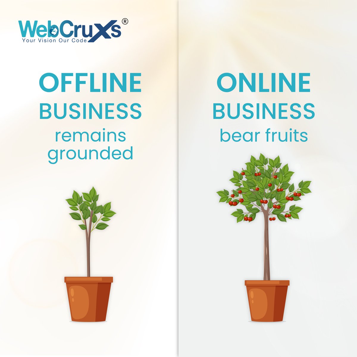WebCruxs's tweet photo. An offline business stays grounded, but an online business bears fruit that keeps growing 🍇💻
Take the leap with WebCruxs, where your success goes digital!
#WebCruxs #GrowOnline #DigitalBusiness #WebDevelopment #EcommerceSuccess #OnlinePresence #YourVisionOurCode #GoDigital https://t.co/MeQ0eki4OO