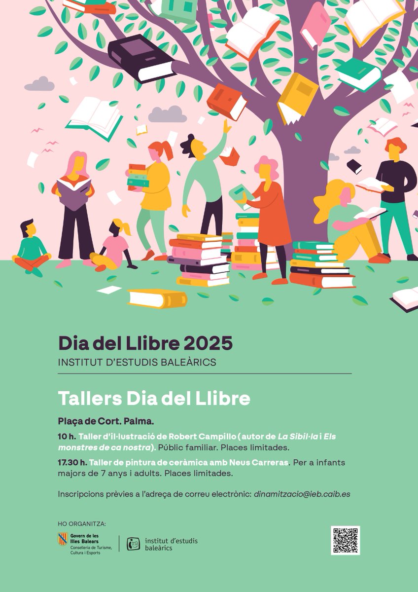 Baules de Llengua (@baulesdellengua) on Twitter photo 📚 Dia del Llibre 2025
📋 Inscripcions obertes al joc d'escapada i als tallers!
<a href="/turismeGOIB/">Conselleria Turisme, Cultura i Esports</a>
<a href="/CulturaGOIB/">CulturaGOIB</a>
<a href="/IEBalearics/">Institut d'Estudis Baleàrics</a>
<a href="/CentresCAT_IEB/">Xarxa de Centres de Català</a>
#iebllengua 📚 Dia del Llibre 2025
📋 Inscripcions obertes al joc d'escapada i als tallers!
<a href="/turismeGOIB/">Conselleria Turisme, Cultura i Esports</a>
<a href="/CulturaGOIB/">CulturaGOIB</a>
<a href="/IEBalearics/">Institut d'Estudis Baleàrics</a>
<a href="/CentresCAT_IEB/">Xarxa de Centres de Català</a>
#iebllengua
