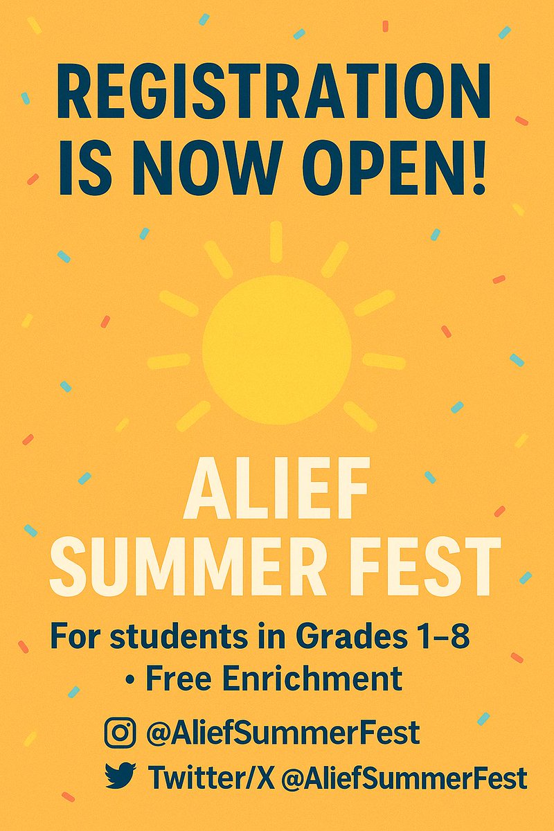 AliefSummerFest's tweet photo. 🎉 TODAY is the day!
Registration for Alief Summer Fest is OPEN!
Free enrichment for Alief ISD students in grades 1–8.
Hands-on learning, creativity & fun all summer long!
Follow @AliefSummerFest
#AliefSummerFest #JoinTheFest #AliefPride #SummerInTheLief https://t.co/GRjF1fhFkl