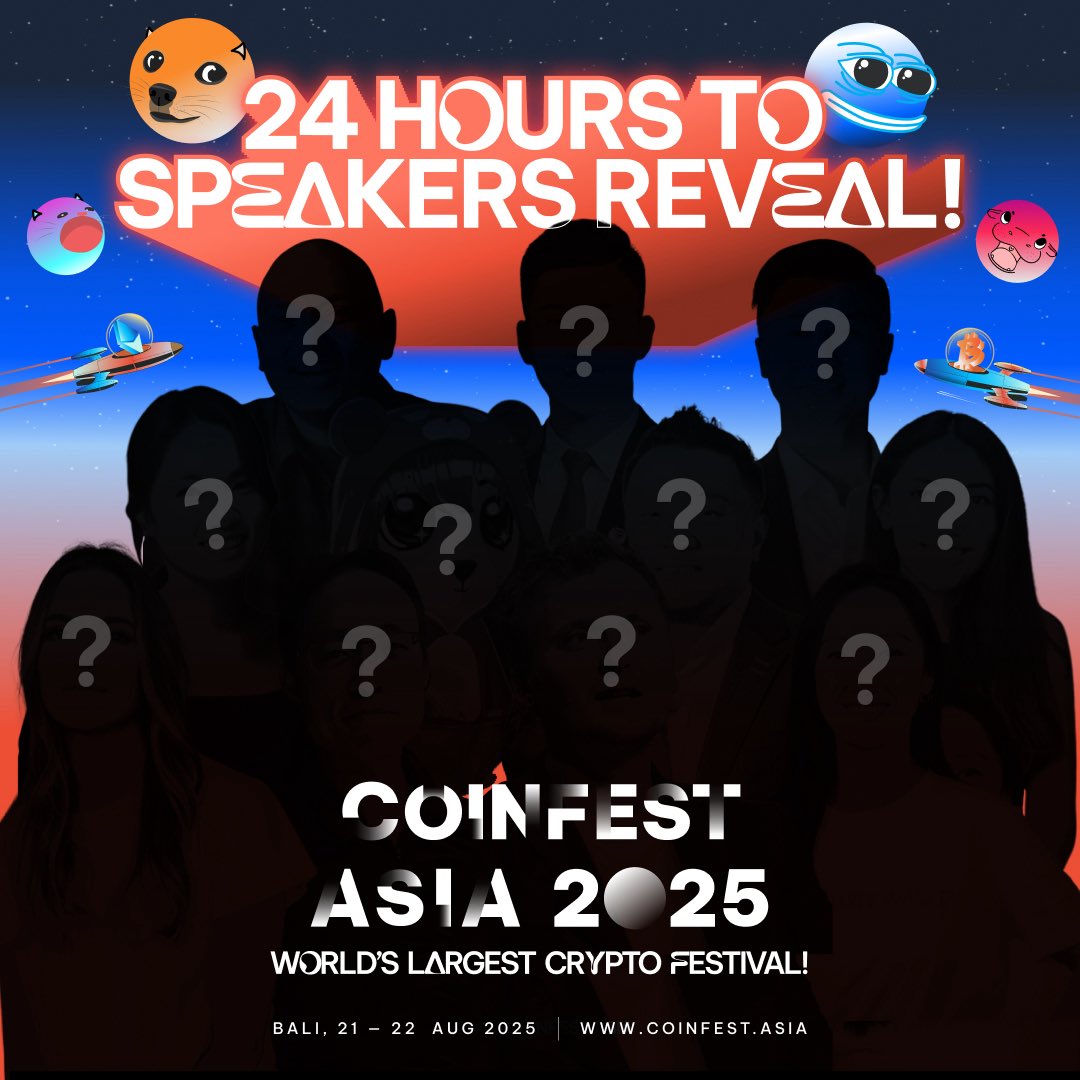 👀 Turn on notifications. You won’t want to miss this reveal!

📅 August 21-22, 2025
📍 Bali

Get tickets now at coinfest.asia