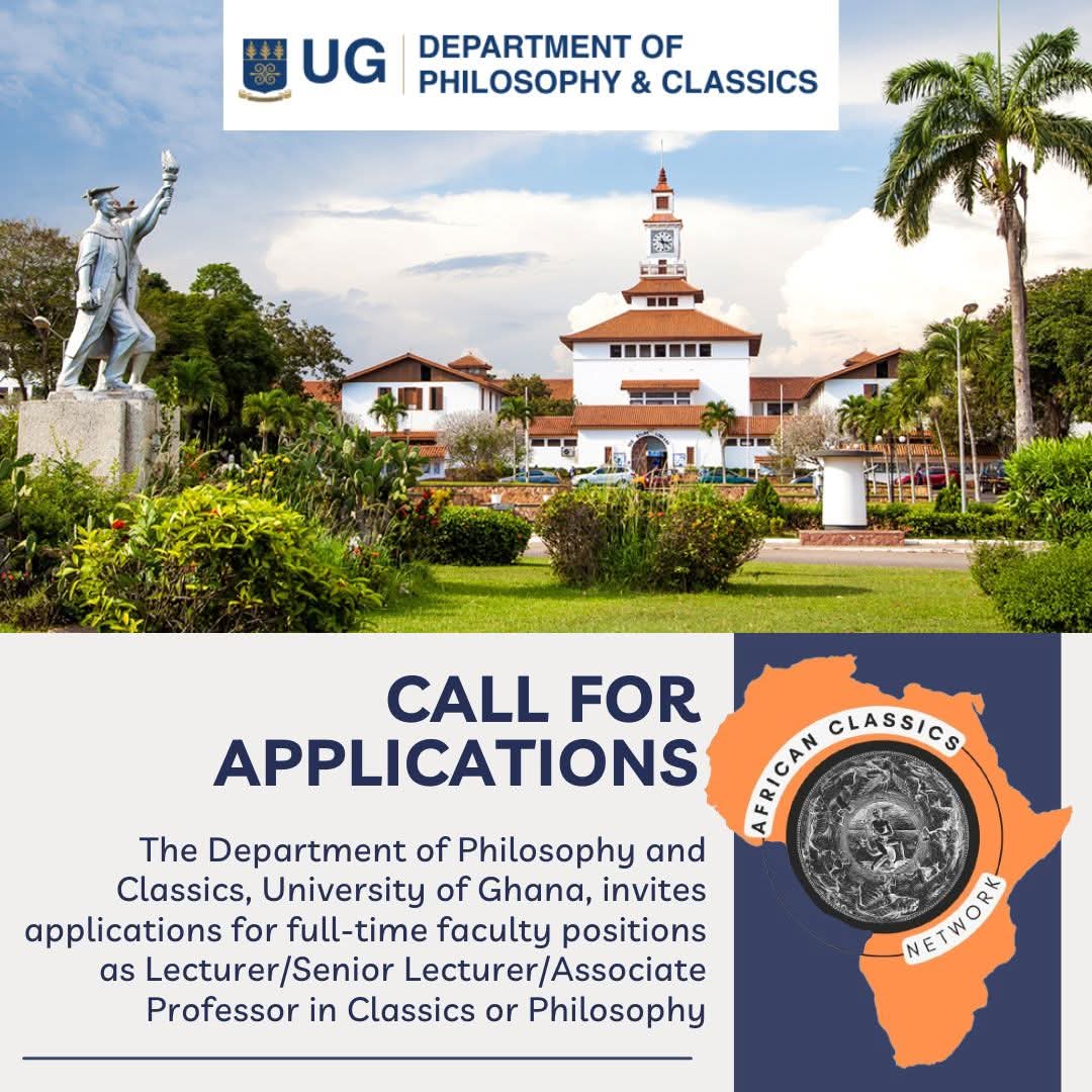 JOB in the Department of Philosophy and Classics, University of Ghana. 

cohold.ug.edu.gh/announcement/v…