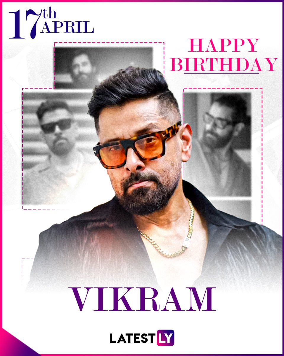 latestly's tweet photo. Happy Birthday, Vikram!
@chiyaan
#Vikram #HappyBirthdayVikram #Actor https://t.co/FZYVsu1mll