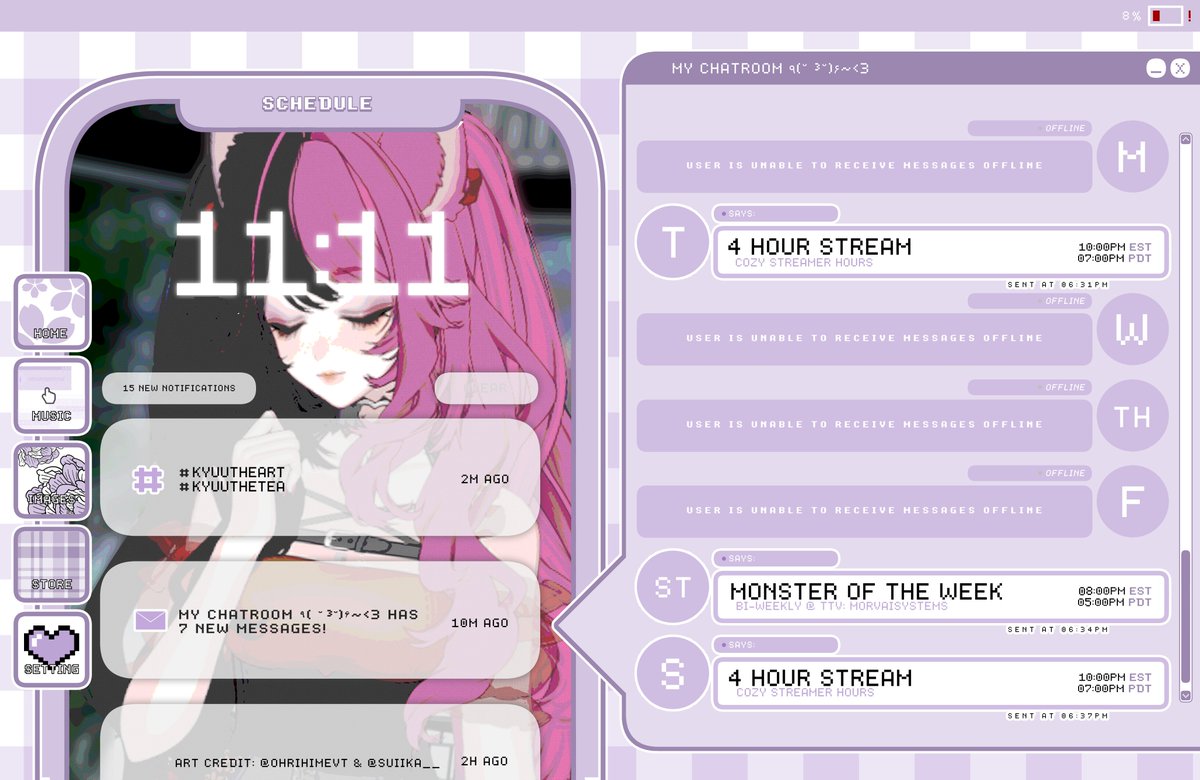 xKyuuTheTeax's tweet photo. My new schedule ♥ https://t.co/GZam2f7P6I