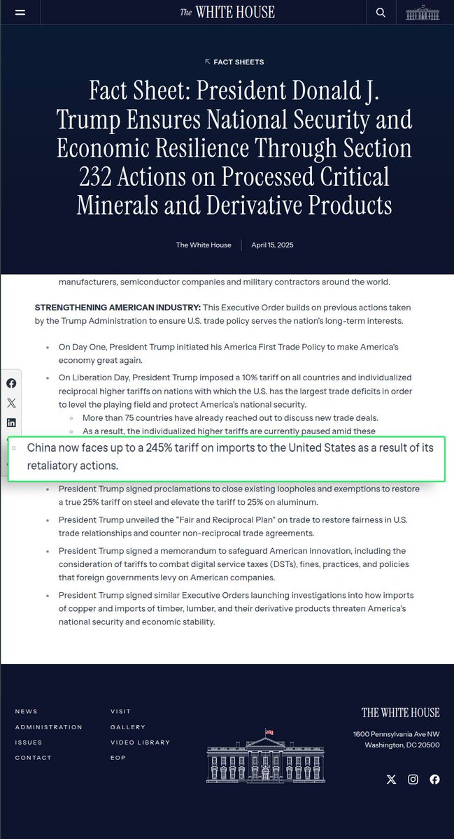 OwlsAsylum's tweet image. They not talking about this loudly enough. 245% tariffs is childish.

#SourceUp ::: whitehouse.gov/fact-sheets/20…