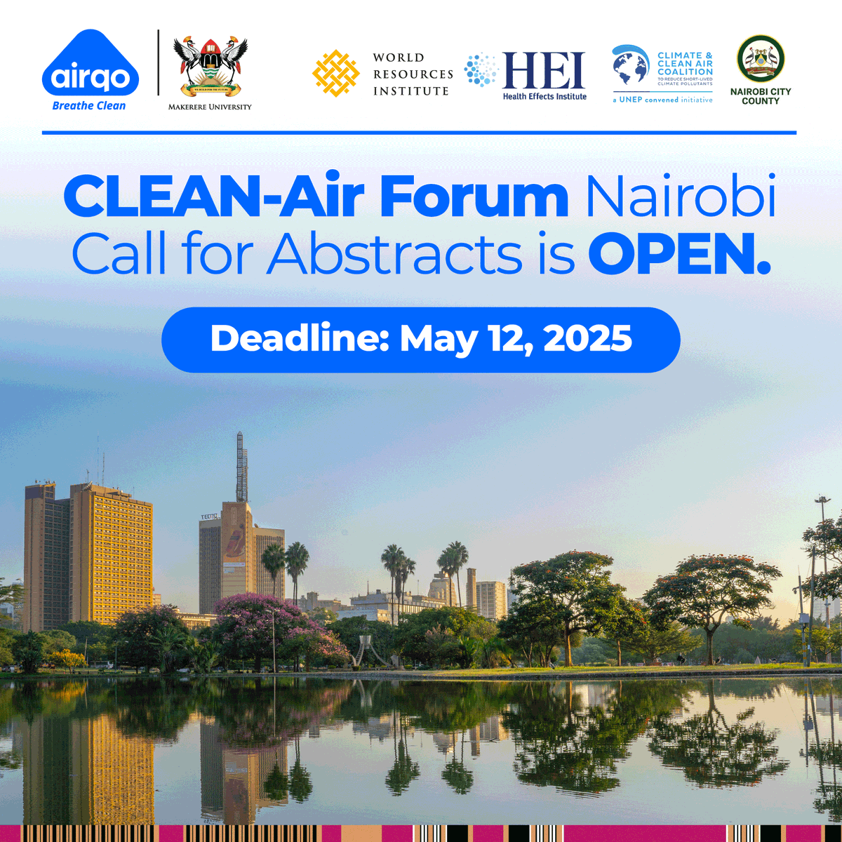 How clean is the air in your city, and how can we make it better?

Submit your research, innovation, or city solution to the CLEAN-Air Forum Nairobi 2025 and help shape the future of air quality in African cities.

🗓️ Deadline: May 12, 2025
🔗 airqo.net/clean-air-foru…