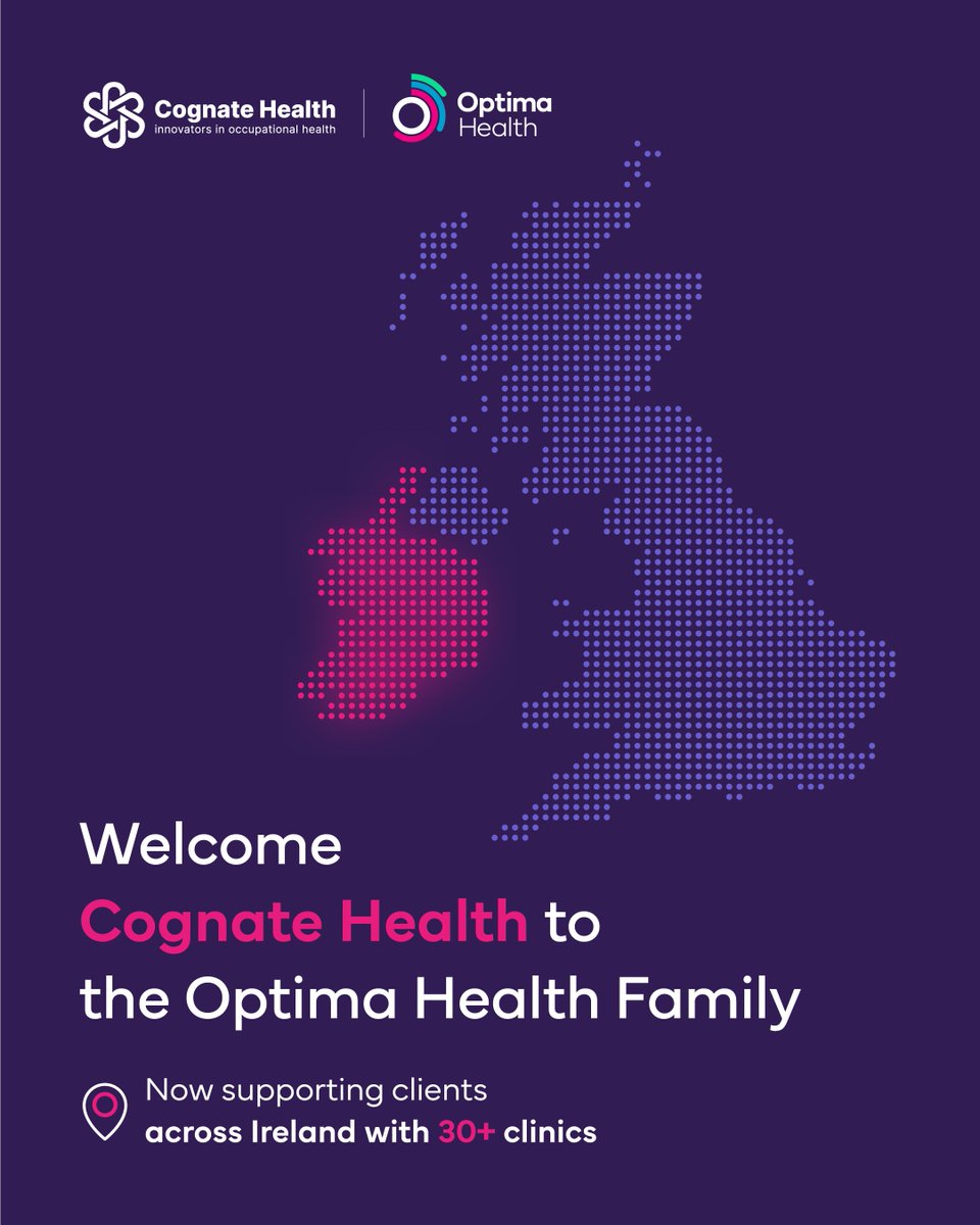 We are excited to announce our acquisition of Cognate Health on Friday! 🎉 
This expands our reach into the Republic of Ireland, bringing a fantastic network of professionals and strengthening our support for multinational clients. 
Looking forward to this exciting collaboration!