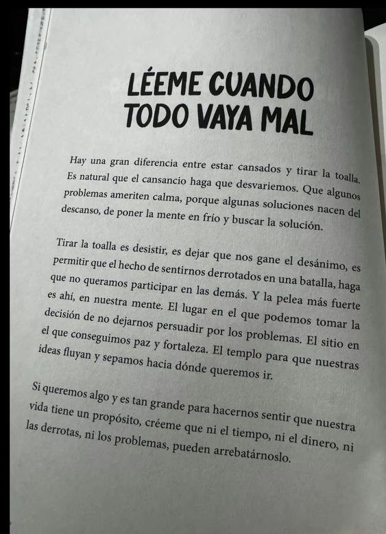 Léeme cuando todo vaya mal..