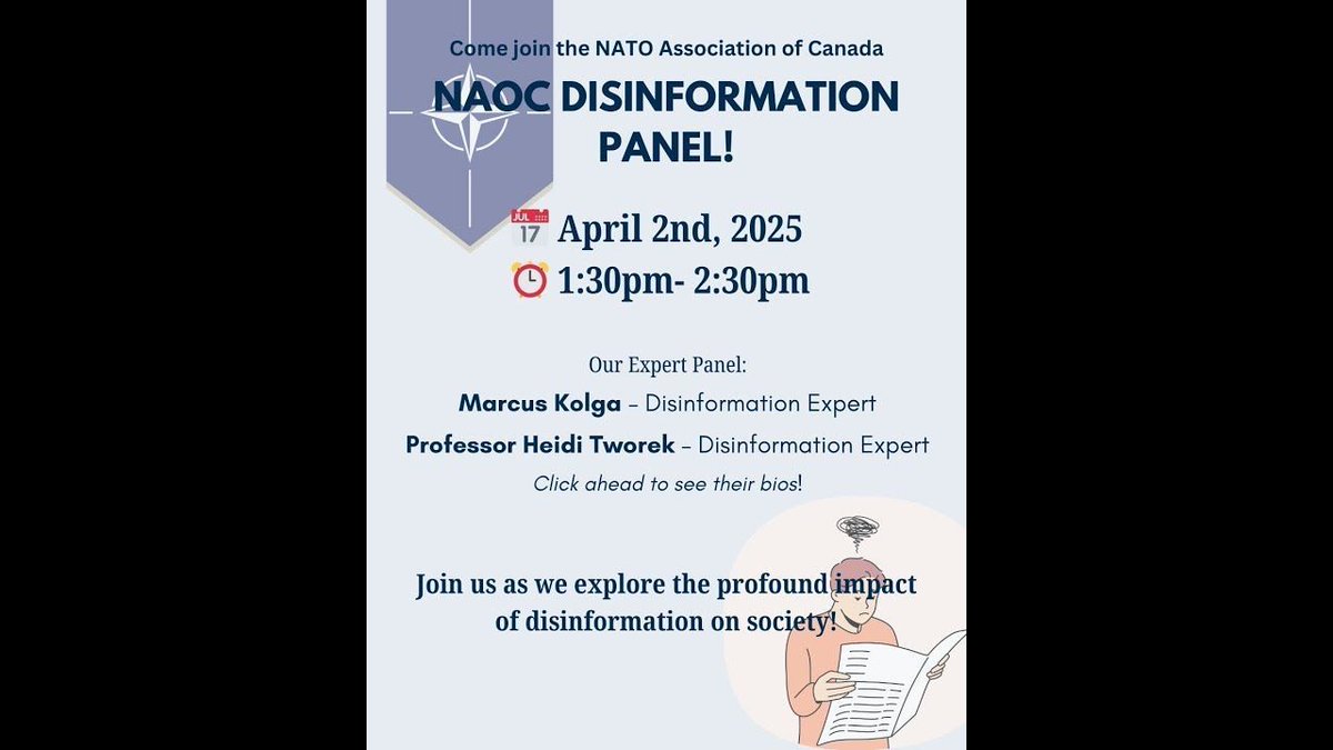 CDA Institute (@cdainstitute) on Twitter photo CDA Member Association <a href="/NATOCanada/">NATO Association of Canada</a> recently hosted a panel discussion featuring CDA Institute Fellow <a href="/kolga/">Marcus Kolga 🇨🇦🇪🇪🇺🇦</a> for a conversation on the growing implications of disinformation in today’s digital age.
Watch here:
bit.ly/4cDRrVG CDA Member Association <a href="/NATOCanada/">NATO Association of Canada</a> recently hosted a panel discussion featuring CDA Institute Fellow <a href="/kolga/">Marcus Kolga 🇨🇦🇪🇪🇺🇦</a> for a conversation on the growing implications of disinformation in today’s digital age.
Watch here:
bit.ly/4cDRrVG