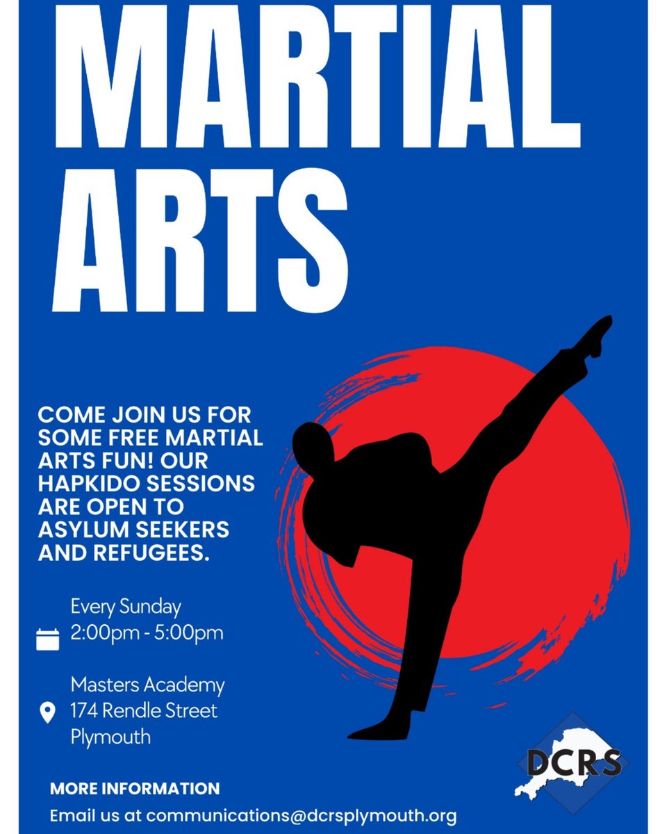 Come join us for free martial arts! 🥋 

Learn cool self-defense moves, kick, punch, and find your inner peace with meditation! 🌟👊🧘‍♂️ 

Open to asylum seekers and refugees.

#MartialArts #SelfDefense #FreeClasses #RefugeesWelcome #InnerPeace