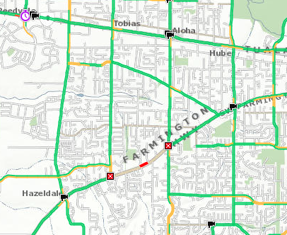 #pdxtraffic Early morning heads up in #aloha Crash has closed Farmington from 185th to 198th. Choose an alternate route.