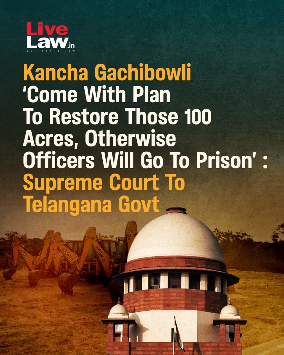 In the matter pertaining to large-scale felling of trees in the Kancha Gachibowli area of Telangana, the Supreme Court today expressed that restoration of status quo at the site will be the Court's first priority and the Wildlife Warden of the State shall take immediate steps to