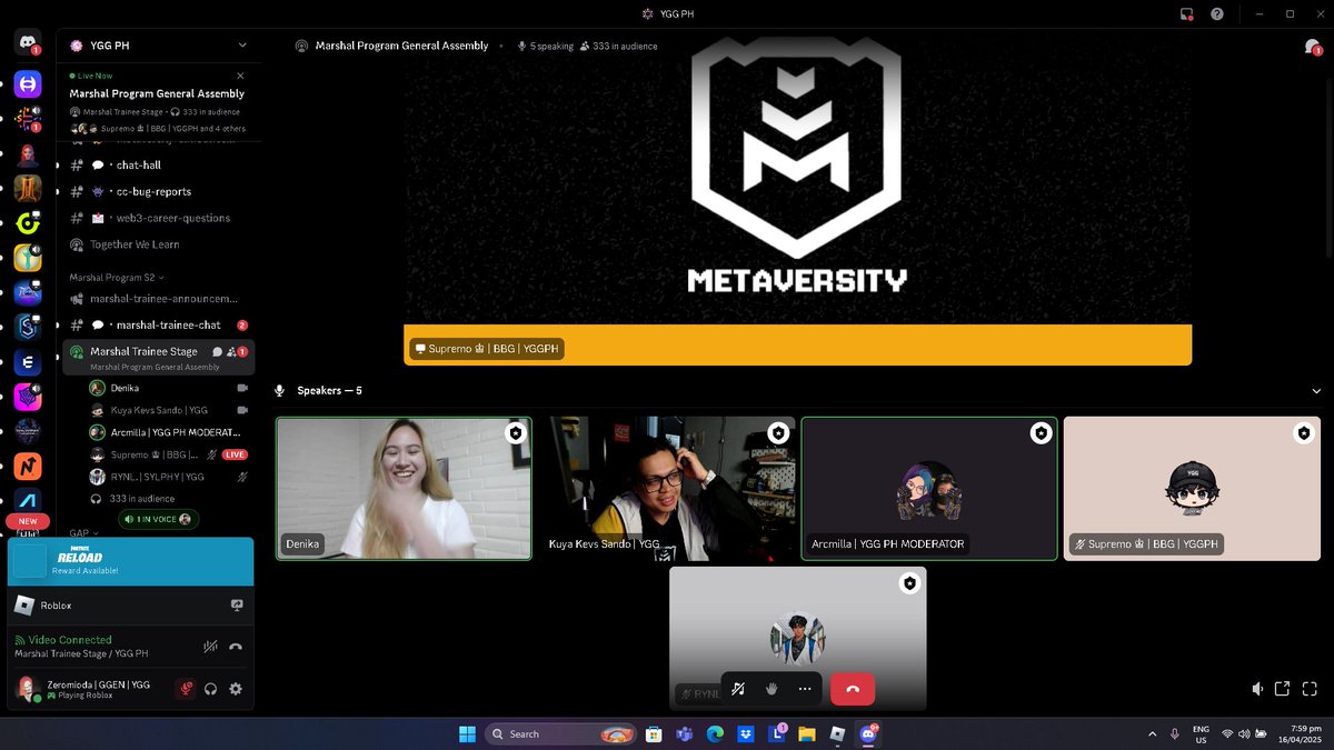 Zeromida123's tweet photo. First Day if the Metaversity Program with
@kuyakevs5 and more, Im looking forward to learn more about being a Game Agent

#MarshalProgramS2 #MarshalMFW @joinmetaversity https://t.co/I77sbajuHS