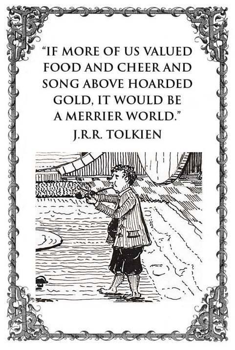 Good morning. Be a hobbit today.