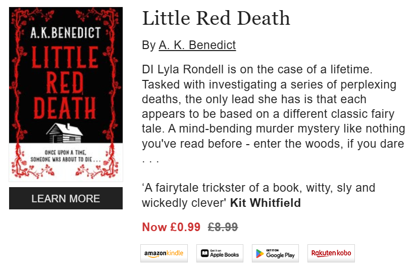 InterviewRoomOne (@interviewroom1) on Twitter photo 99p e-book deal for A.K. Benedict's Little Red Death from <a href="/simonschusterUK/">Simon & Schuster UK</a> - read our review here: interviewroomone.com/books/little-r… 99p e-book deal for A.K. Benedict's Little Red Death from <a href="/simonschusterUK/">Simon & Schuster UK</a> - read our review here: interviewroomone.com/books/little-r…