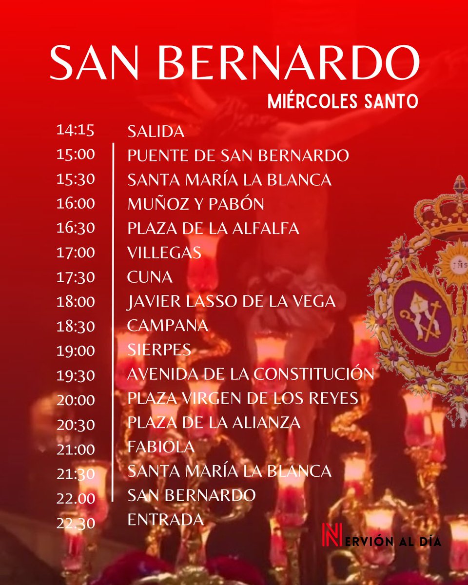 ☀️¿Cómo describir lo que es un #MiércolesSanto en nuestro distrito?

💕Más de 5.000 almas salen hoy a nuestras calles rumbo a la Catedral con <a href="/hermandadsed/">Hermandad de Nervión</a> y <a href="/hdadsbernardo/">Hermandad de San Bernardo</a> 

🫂El día de la luz, del color y del reencuentro con los barrios de los vecinos que se emigraron