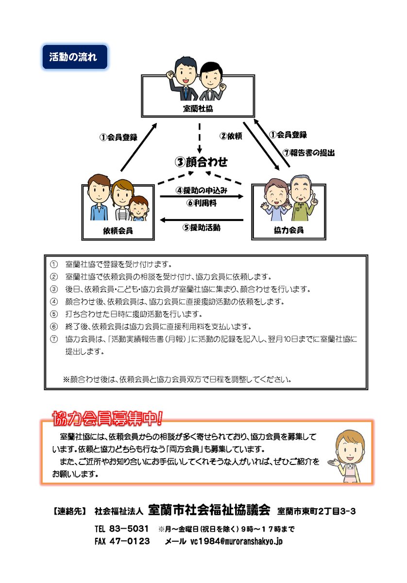 【子育てレンジャー #ボランティア募集】 
子育てレンジャーは､子育ての援助に協力したい人と､子育ての援助を受けたい人が会員になり､こどもの預かりや送迎が必要なときに､会員相互が有償で支え合う事業です

春を迎え､依頼が次々寄せられております
#室蘭社協 までご連絡お待ちしています

#室蘭