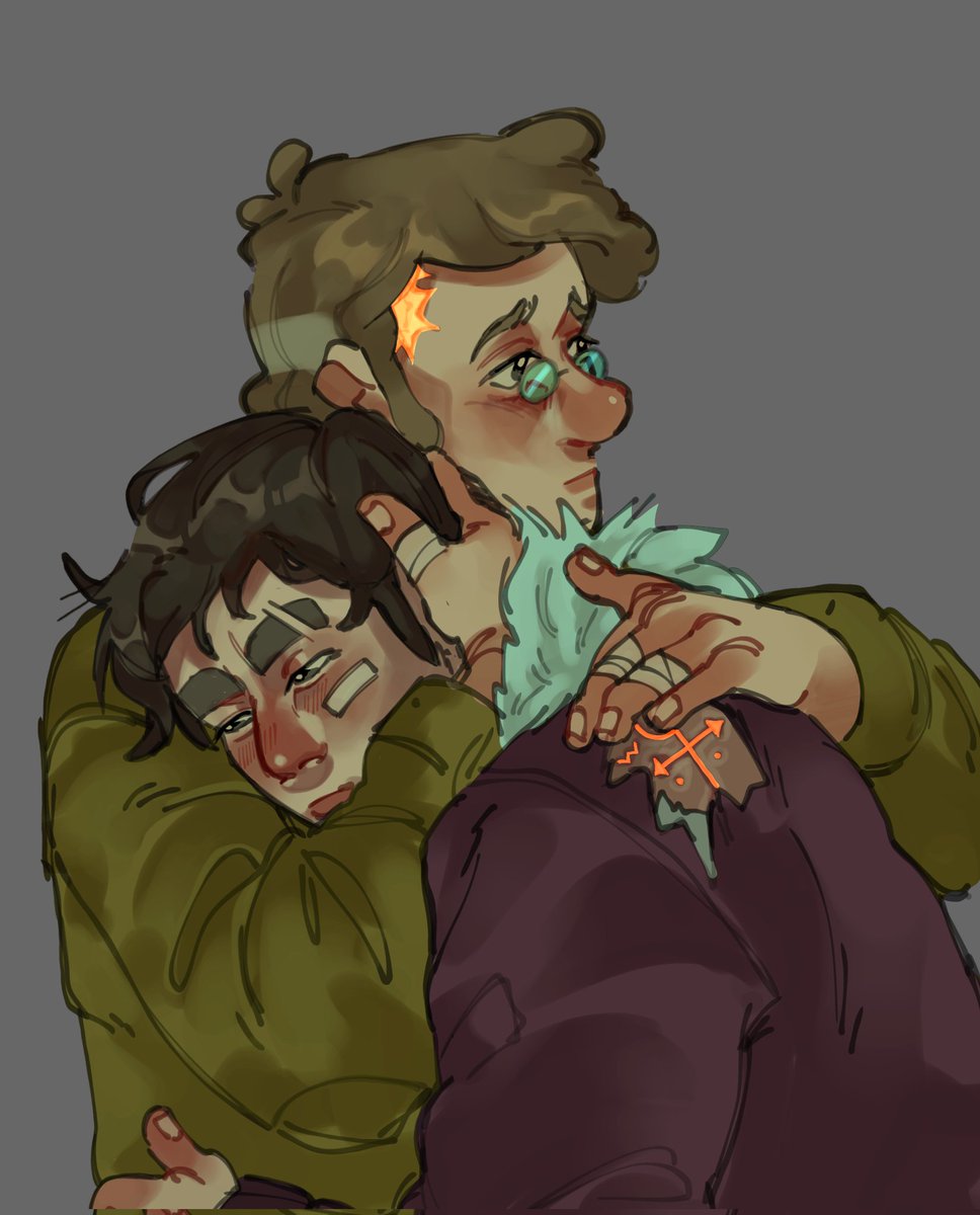 Vik_kik1's tweet image. Let&apos;s pretend i&apos;m not incredibly late for this 

Day 1. Scars
#FiddlestanWeek #fiddlestan #stanpines #fiddlefordmcgucket