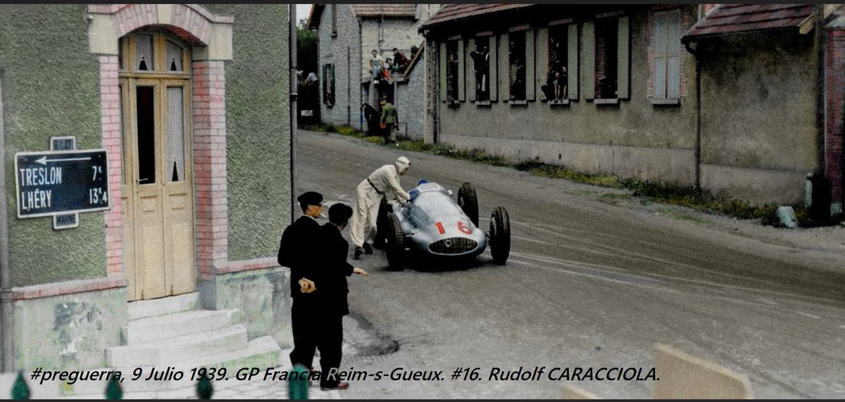 Raul_Olivan's tweet photo. @juanjoabsolut @historacing @VicarioMartin @LM__ @Jose_ArmandoGH @horacio_porta #preguerra, año 1939, GP Francia Reims-Gueux: #16 #MercedesBenz W154 de Otto Wilhem Rudolf Caracciola, Abandono en la Vuelta 1. #Caracciola https://t.co/E7YwF3aGKE