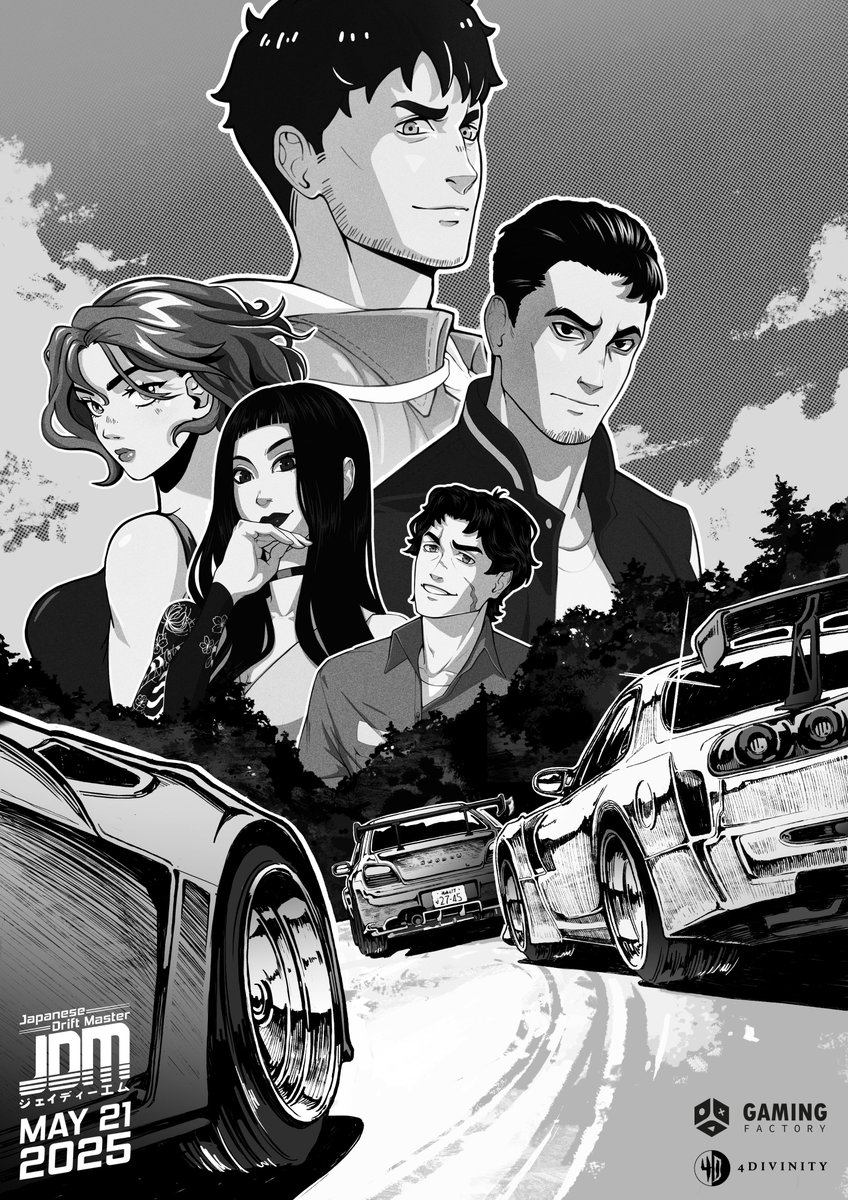 Touma and the crew are back – this time on a brand-new poster! Packed with style and energy, it captures the spirit of JDM: Japanese Drift Master like never before. Check out our latest Baby Driver-inspired poster below.

#JapaneseDriftMaster #BabyDriver #4Divinity
#GamingFactory
