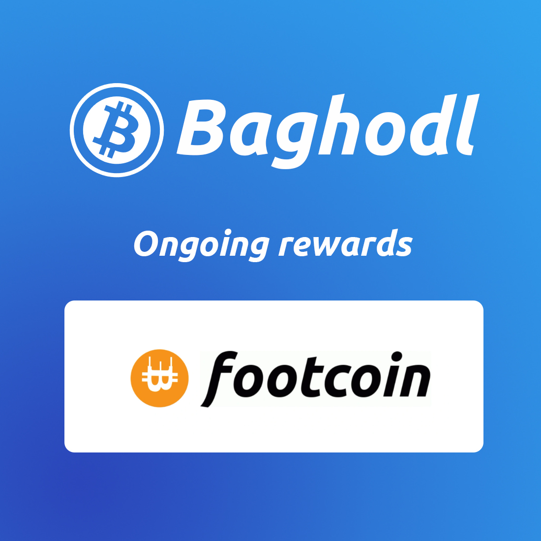 In BAGHODL we allways look for the tokens that can benefit our holders the most.This time we have chosen <a href="/Footcoin_CTO/">Footcoin</a> because we support they`r cto efforts.
Simply hold #BAGHODL and earn free rewards.