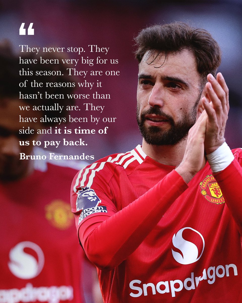ManUtd_JP's tweet photo. 「ファンのみんなは決して歩みを止めない。今シーズン、みんなの存在はとても大きい。ファンのおかげで苦しい現状に向き合えている。今こそ、ファンのみんなに恩返しすべき時」

#MUFC || #UEL https://t.co/Hn3XfCYvzO