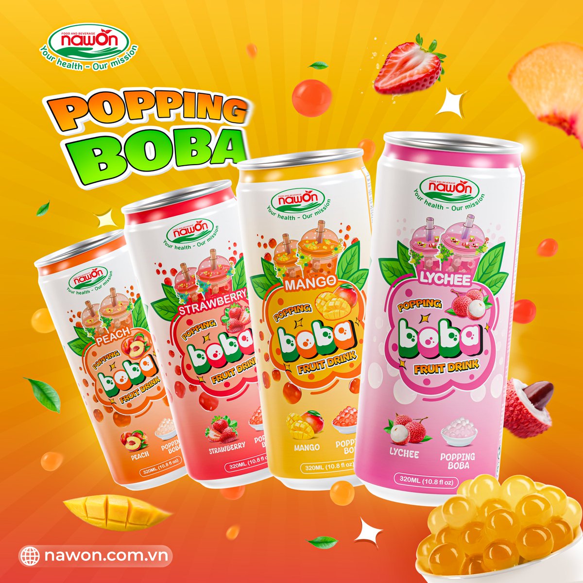 nawonbev's tweet photo. 🌏 Drinking juice has never been so appealing!🍹🌳

The refreshing fruit juice, combined with refreshing popping pearls, brings a fresh, surprising, and enchanting feeling in every sip!🍓🍑🍍

🌐 https://t.co/6YFaf75uDb
☎ WhatsApp: +84 97 308 54 99
#Nawon #vietnam #beverage https://t.co/Wx6MS6b4QT