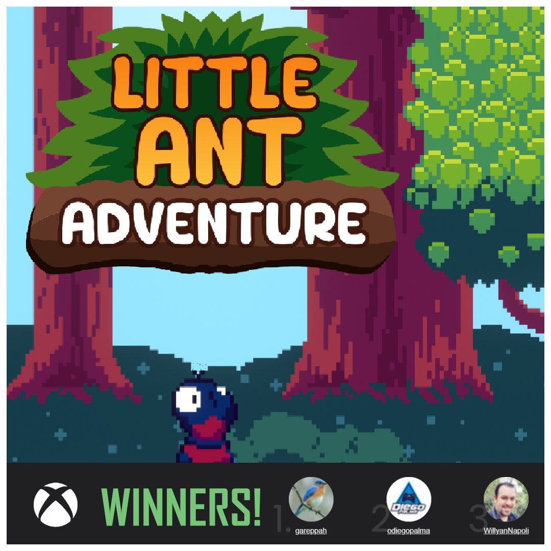 🎉Congrats!📷

<a href="/gareppah/">(┛◉Д◉)┛彡┻━┻</a> 
<a href="/odiegopalma/">Gordão Conquistas</a> 
<a href="/WillyanNapoli/">Willyan Napoli</a> 

You've won a Little Ant Adventure key — DM us to claim it! 📷#Xbox #Microsoft #Giveaway
