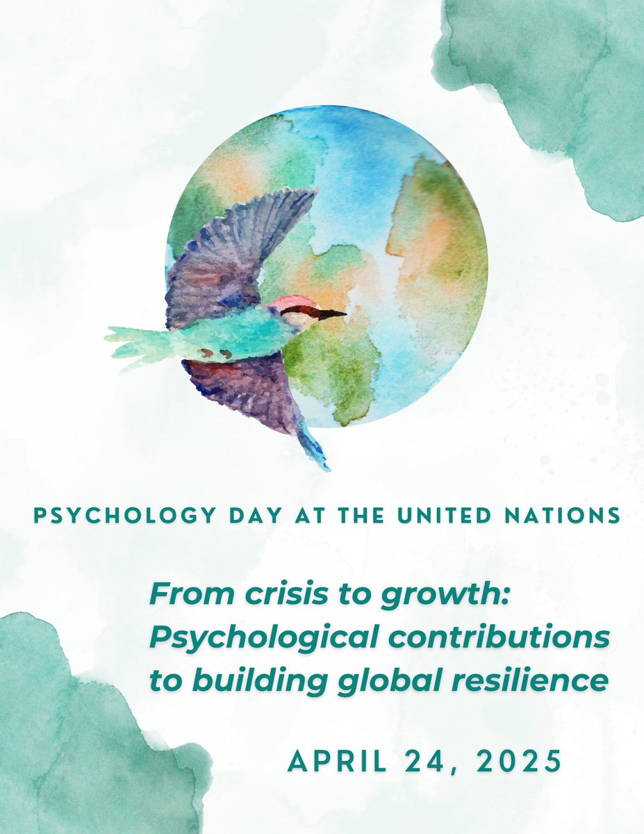 Registrations are open to attend the (free) United Nations Psychology Day.

We're proud to be supporting the flagship event of the Psychology Coalition at the UN.

Date: 24 April '25 at 4pm.

Hear from Dr Sharon Coen, the Co-chair this year: bps.org.uk/news/registrat…