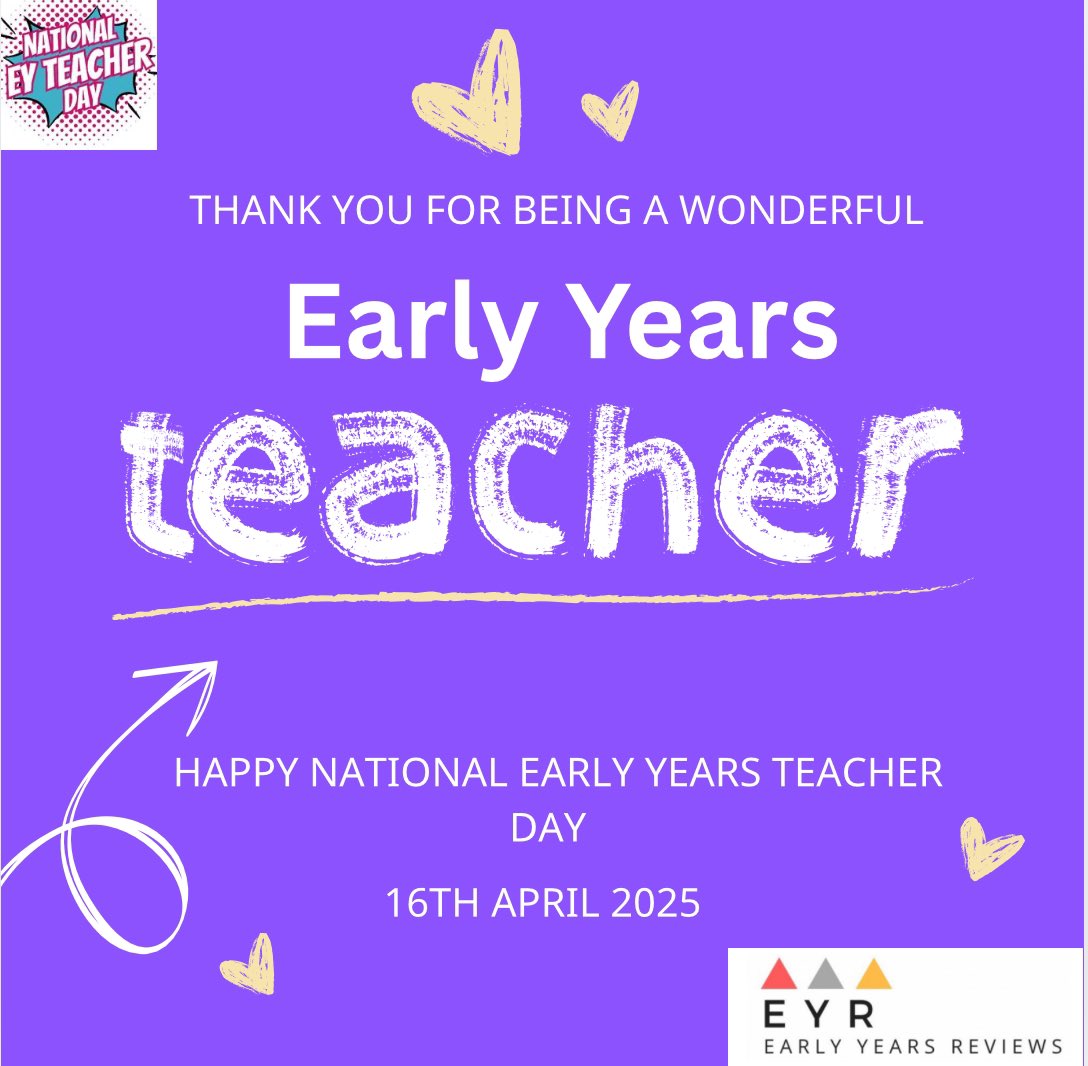 AaronTeamEC's tweet image. Happy National Early Years Teacher Day!
To all the incredible Early Years Teachers, thank you for the care, love, and play you bring into children’s lives every day. You shape the future, one little learner at a time.
#EarlyYears #EYTeacherDay #ThankYouEYTs #PlayMatters