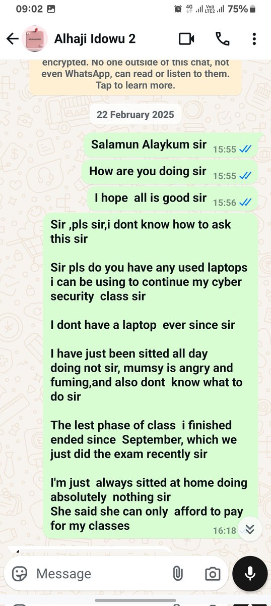 randygoats's tweet image. Hello X world, another day to write 
1/5 
"I lost my dad to cancer 5 months ago—he funded my cybersecurity dream. Now my laptop’s broken, and I can’t continue my classes. Can you help me get a used laptop to keep going? 🖥️ #CyberSecHelp #TechSupportNeeded"#dolar 5ive @mrbayoa1