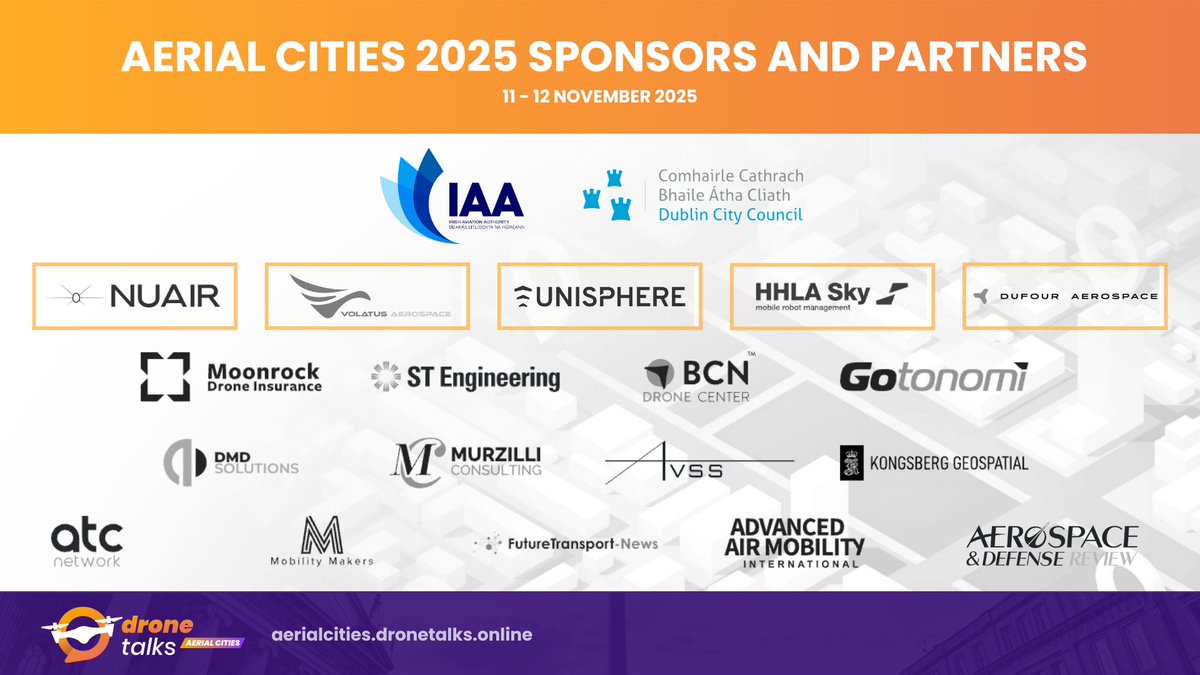“Thank you for this great opportunity to push the idea of aerial cities together with regulatory and industry — to scale automated drone solutions to entire cities!” said HHLA Sky GmbH after sponsoring Aerial Cities in 2024.

We’re proud to reveal the incredible organisations