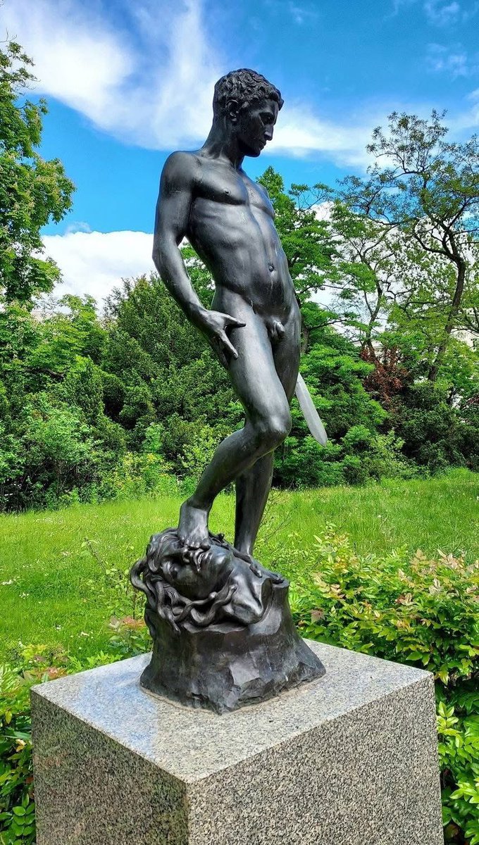 Perseus with the head of Medusa by Theodor Charles Gruyere (1814-55)..