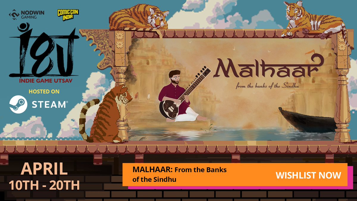 📢 Malhaar is a part of <a href="/indiegameutsav/">indiegameutsav</a> on Steam.

Wishlist now!!! 😍
store.steampowered.com/app/3581900/Ma…

Plenty of awesome India-themed games are on sale right now. Do check 'em out. 🥳
store.steampowered.com/sale/comicconx…

#indiegameutsav #comicconindia #indiasteamsale #indiegames #indiedev #steam