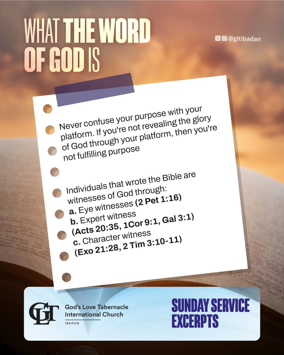 gltibadan's tweet image. #Actionpoints
#Sundayservice
#GltIbadan 
#GLTChurch 
#monthofthewordof God
#athousandtimesmore