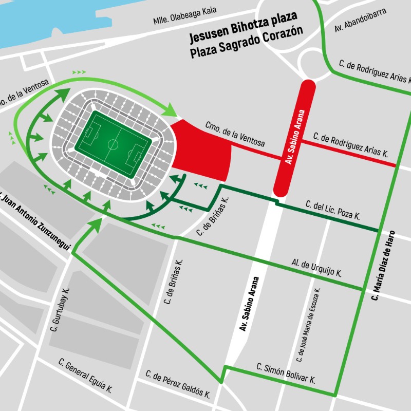 AthleticClub's tweet photo. ℹ️ Indicaciones para el acceso a San Mamés en el #AthleticRangersFC de este jueves. 

El Club pide a l@s asistentes que acudan al estadio con suficiente antelación para facilitar su entrada y que puedan disfrutar con tranquilidad del comienzo del partido. 

➕ Toda la info 👇