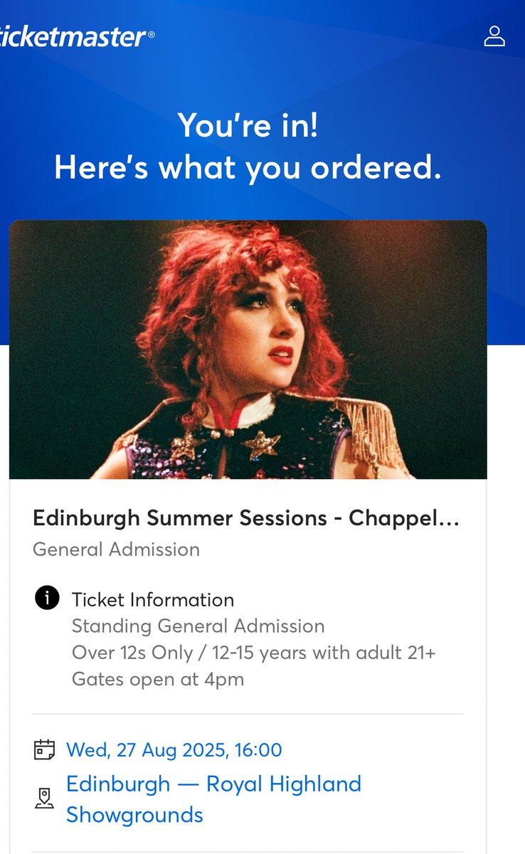 SLMP_29's tweet photo. Day made! Off to see Chappell Roan in August 🎉 https://t.co/4uQEVF9Ddl