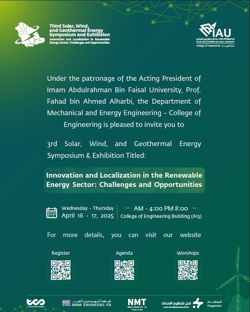 🌞 SWGES 2025 KICKS OFF TODAY in Dammam! Meet Saudi's top energy minds + innovators gathering to discuss KSA's renewable future.

🔋 Latest clean tech
🎯 KSA 2030 insights
🤝 Elite networking

Last chance to join → ow.ly/58Sb50VBorn

#SWGES2025 #SaudiGreen #CleanEnergyKSA