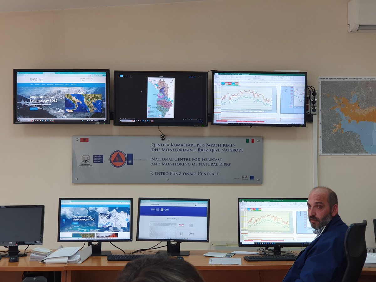 As part of two UNDP projects—Albania's National Adaptation Planning (NAP) and Integrated Climate-Resilient Flood Risk Management in the Drin River Basin—we met with the Institute of Geosciences to discuss progress on digitizing hydrometeorological data. This work strengthens