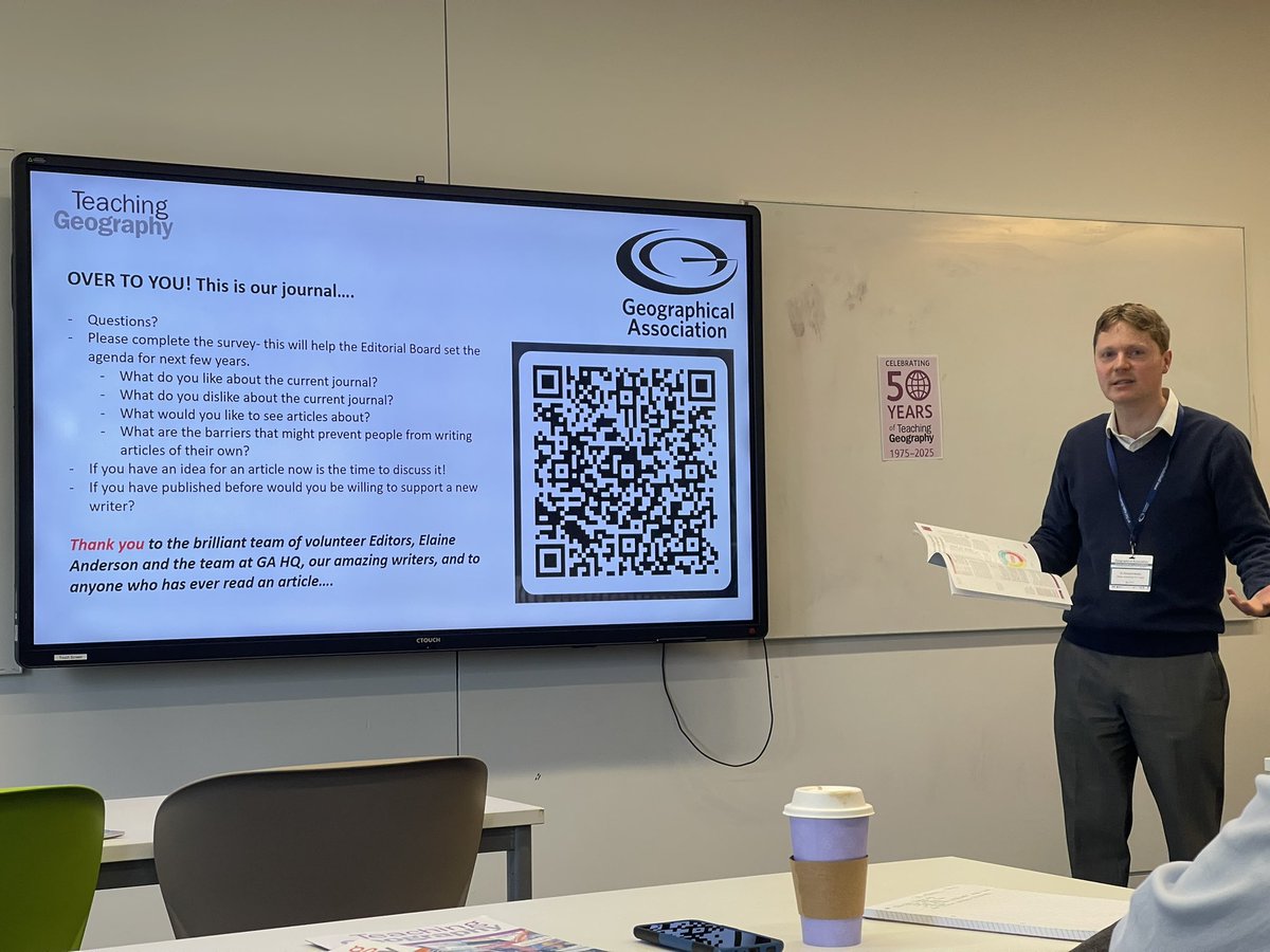 hermione (she/they) (@hermionemiao) on Twitter photo Kicking off the morning with one of <a href="/The_GA/">Geographical Association</a> signature journals “Teaching Geography” by Dr Richard Bustin <a href="/RichardBustin/">Dr Richard Bustin</a> representing the Editorial Board #GAConf25 #Teaching #Geography
Also echoing the journal I brought from Shanghai 地理教学 (Geography Teaching) started in 1959 Kicking off the morning with one of <a href="/The_GA/">Geographical Association</a> signature journals “Teaching Geography” by Dr Richard Bustin <a href="/RichardBustin/">Dr Richard Bustin</a> representing the Editorial Board #GAConf25 #Teaching #Geography
Also echoing the journal I brought from Shanghai 地理教学 (Geography Teaching) started in 1959