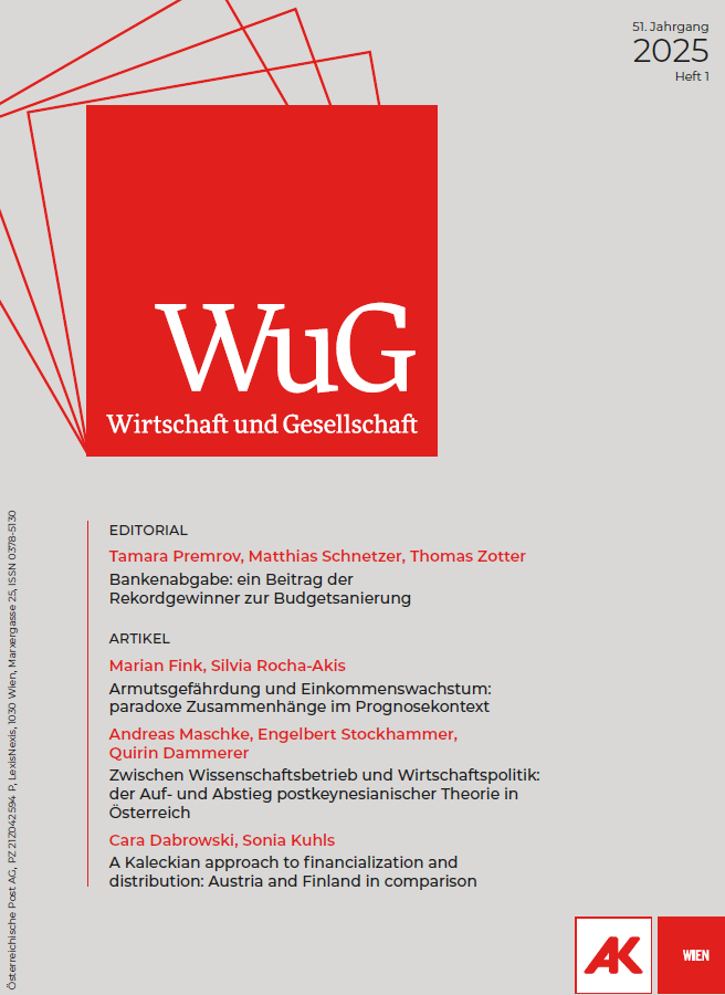 Die neue Ausgabe von Wirtschaft und Gesellschaft ist erschienen: journals.akwien.at/index.php/wug/…

Hier ein kurzer Thread, was die Leser:innen von WuG 51 (1) erwartet 👇