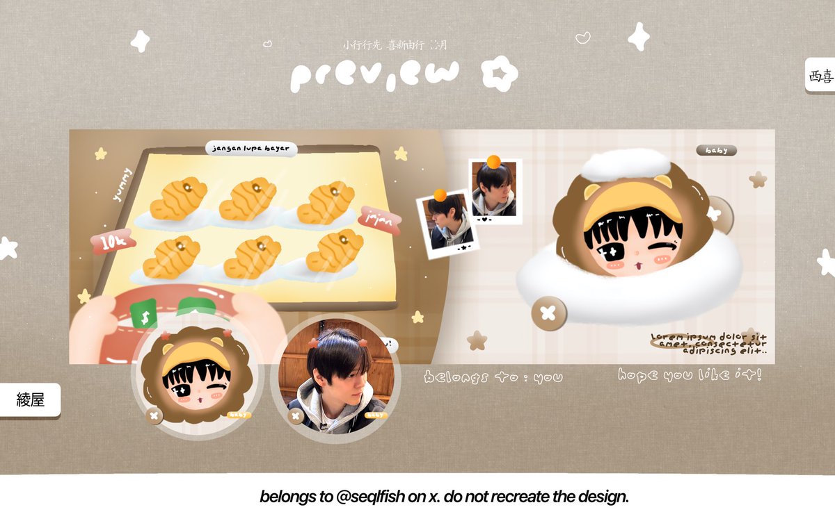 seqlfish's tweet image. help repost manteman? makaci!

halo... aku punya anak baru lahir yang akan jadi salah satu catalog aku!! tolong oapeknyah karena mereka ada 2 versi &amp;lt;lionppang &amp;amp;&amp;amp; bungeoppang&amp;gt; 🥡🍞🥢ohiya bantu aku kira-kira berapa pricinya ia?  gumawoyo &amp;gt;_____&amp;lt;

#zonauang