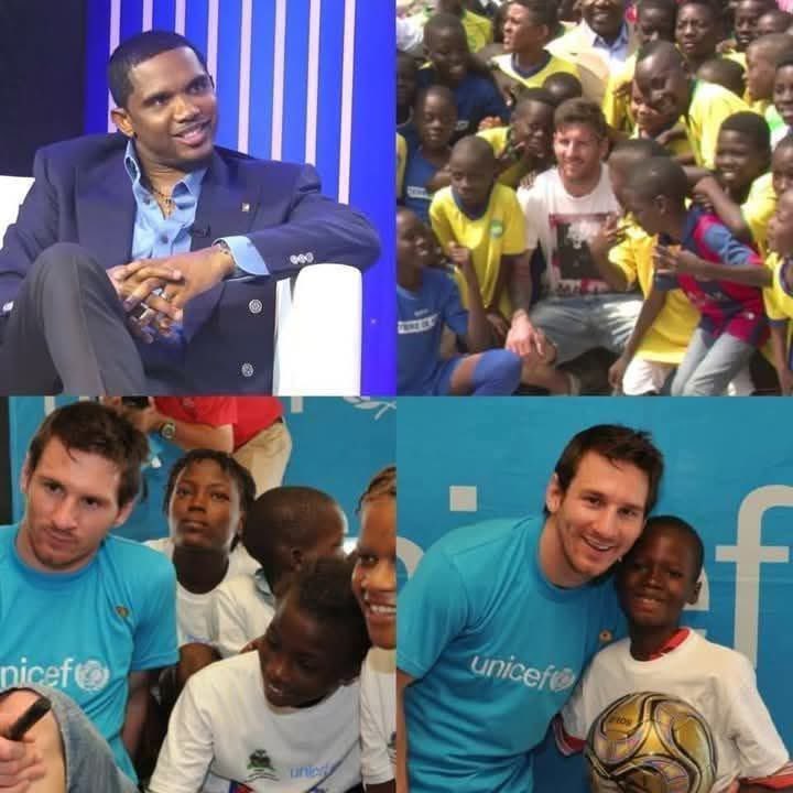 🎙️Samuel Eto'o : " I was sitting at home in Douala when suddenly! My phone rang. The number? Unknown, but something in my heart said, "Answer, Samuel."

when i answered i heard "Samu? Do you still have the same number from 2009?"  (He laughs quietly.)

So I said to him, "Lionel?!