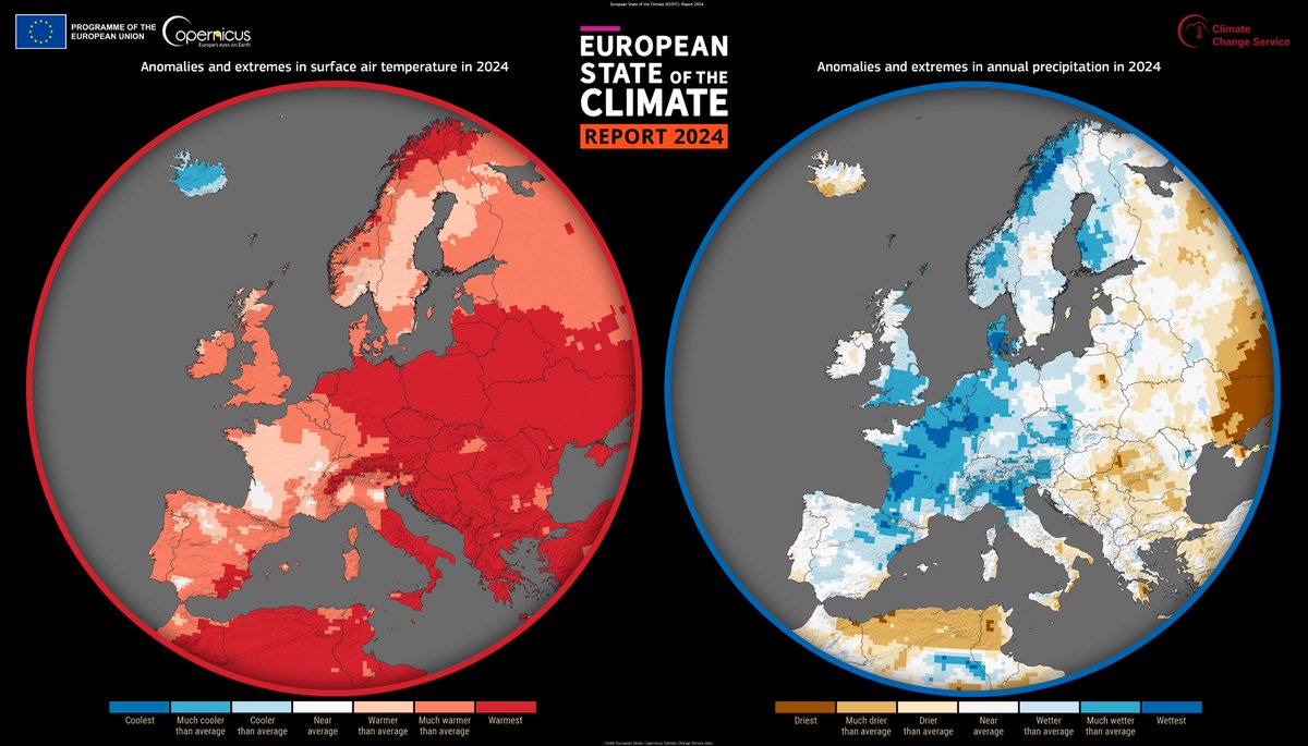 Comisión Europea en España (@comisioneuropea) on Twitter photo Europa fue el continente que más rápido se calentó en 2024. Tuvo el año más caluroso jamás registrado.
Las temperaturas superficiales del mar también alcanzaron máximos.
A medida que nuestro planeta se calienta, es más necesario tomar medidas urgentes.
<a href="/CopernicusEU/">Copernicus EU</a> #ESOTC2024 Europa fue el continente que más rápido se calentó en 2024. Tuvo el año más caluroso jamás registrado.
Las temperaturas superficiales del mar también alcanzaron máximos.
A medida que nuestro planeta se calienta, es más necesario tomar medidas urgentes.
<a href="/CopernicusEU/">Copernicus EU</a> #ESOTC2024