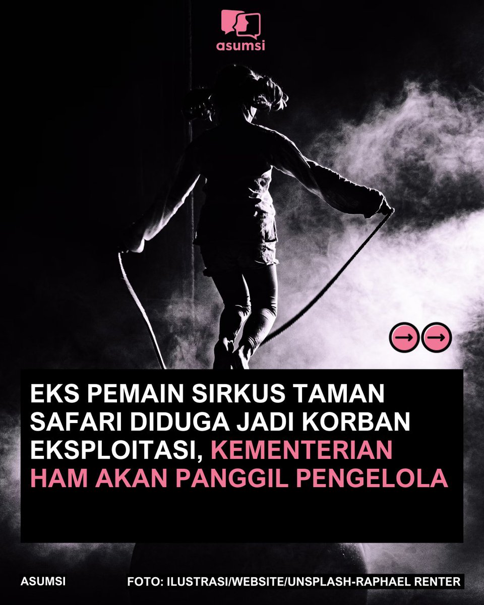 Sejumlah mantan pemain Orintal Circus Indonesia (OCI) Taman Safari diduga mengalami ekspolitasi dari pihak OCI dan Taman Safari. Hal ini dilaporkan para mantan pemain sirkus tersebut kepada Kementerian Hak Asasi Manusia.

#Sirkus #HAM #Asumsico